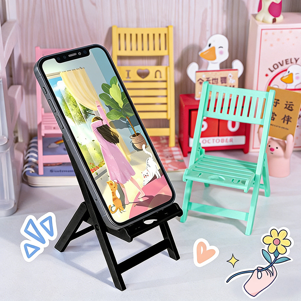 Desk Setup In Small Bedroom - Mini Folding Chair Phone Stand Desk