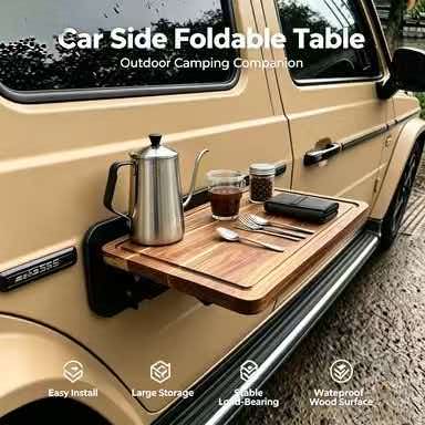 Desk Setup Table - Quick Setup Car Side Mount Foldable