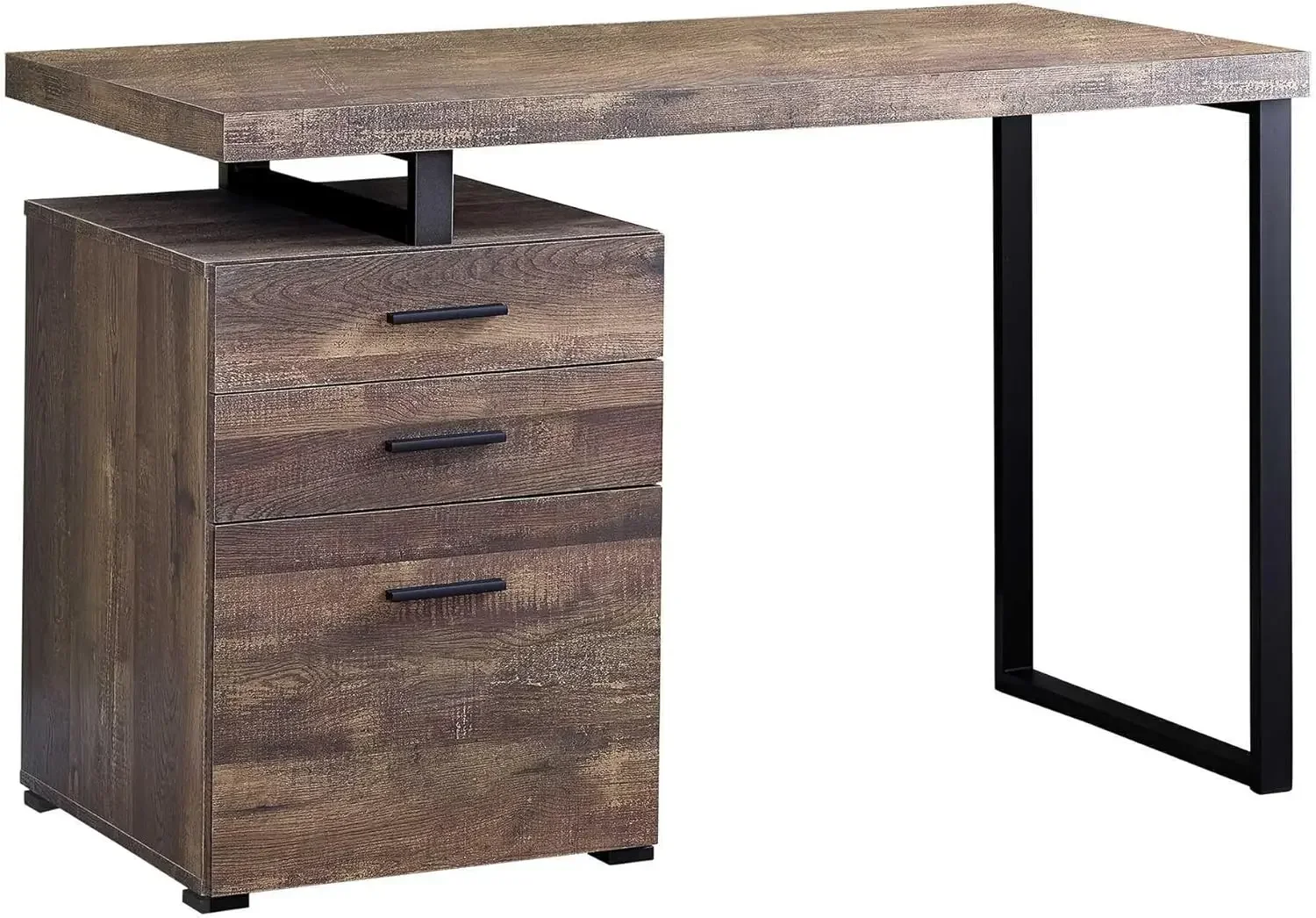 L Shaped Desk Setup - Computer Desk with File Cabinet -