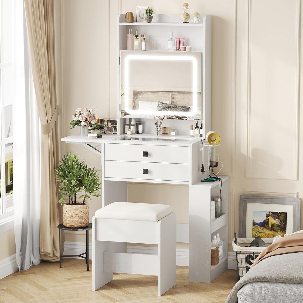 Desk Setup In Small Bedroom - Vabches Small Makeup Vanity Desk with