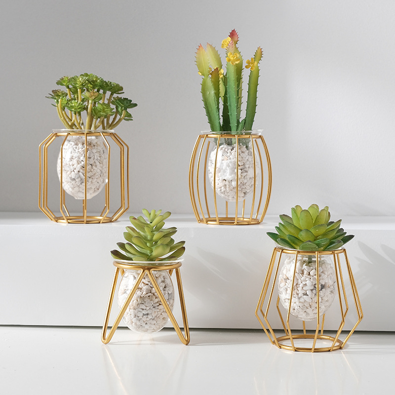 Desk Setup Green - Home creative hydroponic vase ornaments office