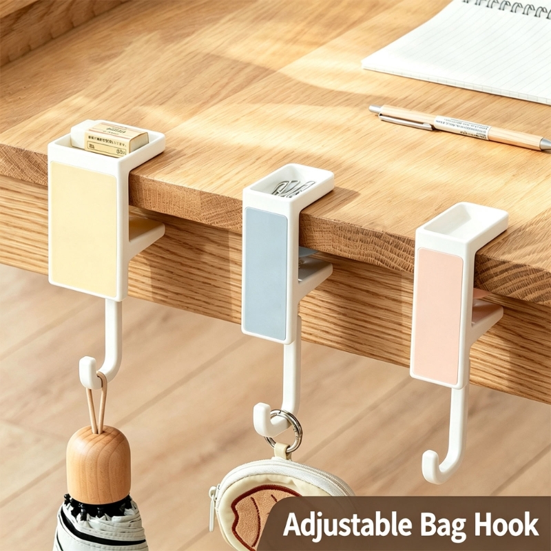 Desk Setup Reference - X5XA Under Desk Bag Hanger, Adjustable