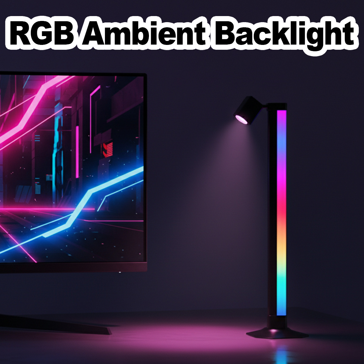 Desk Setup Art - Smart Light Bar LED RGB Music