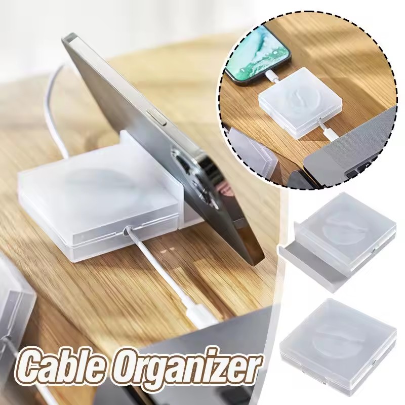 Desk Setup Cable Management - Portable Transparent Cable Organizer Cord Management