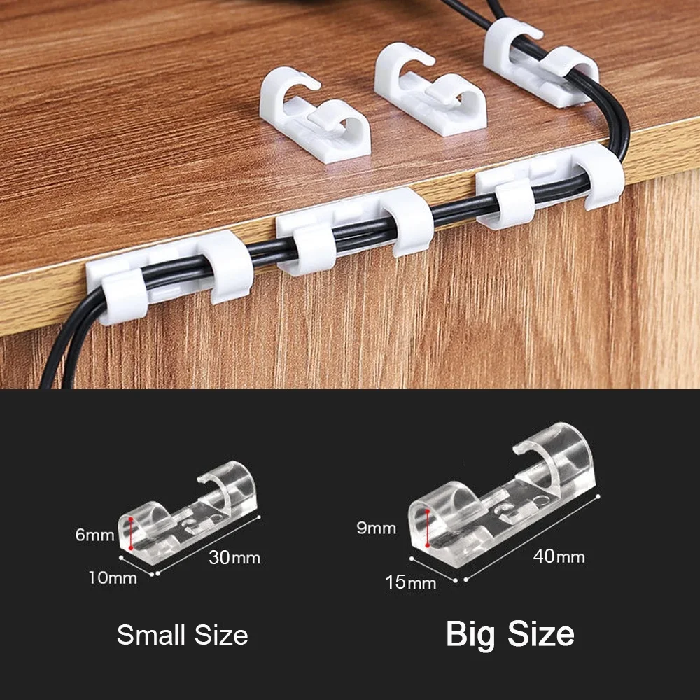 Cable Clips Organizer Drop Wir - Desk Setup Cable Management recension och pris