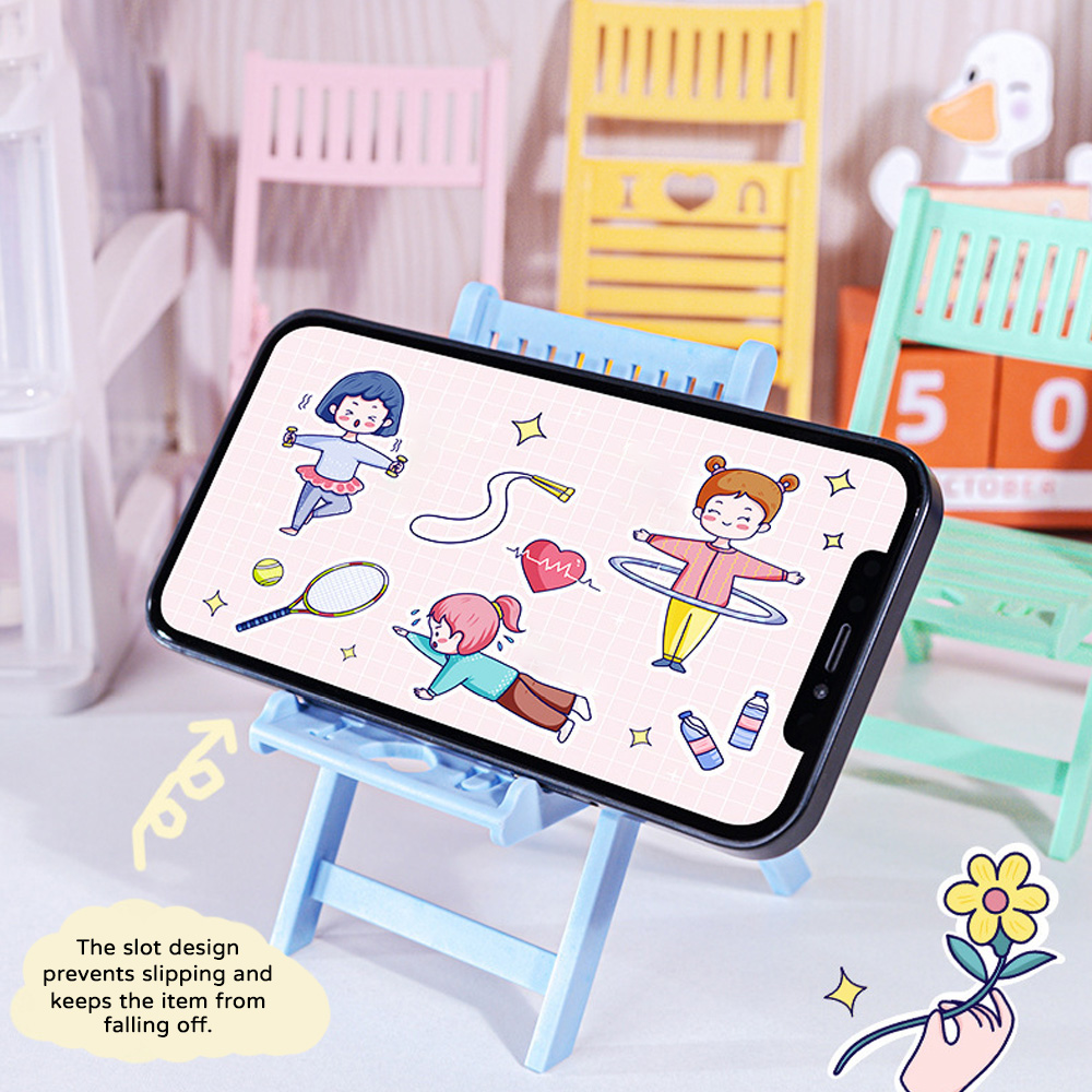 Mini Folding Chair Phone Stand - Desk Setup In Small Bedroom recension och pris