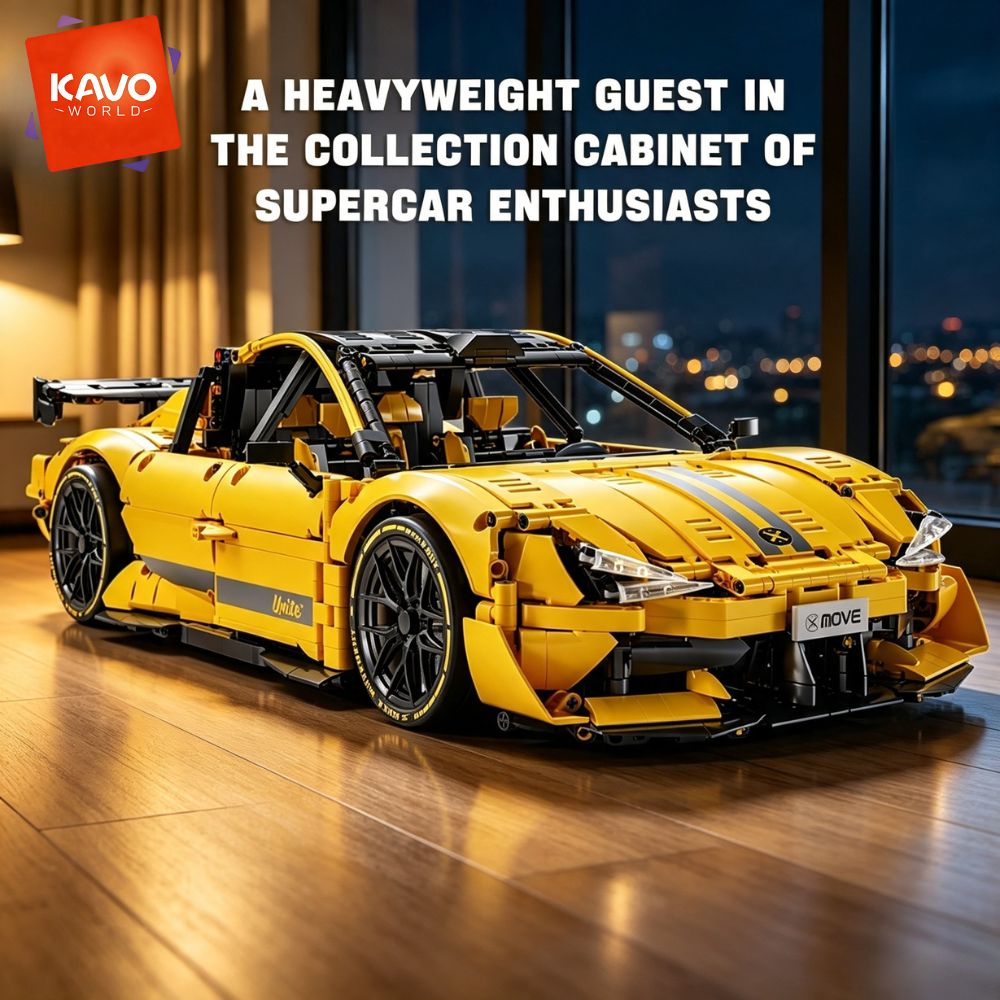 KAVOWORLD 2143pcs Yellow 1:10  - Desk Setup Build recension och pris