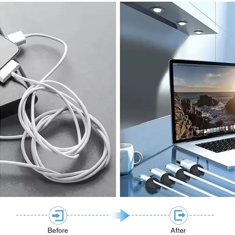 5/50Pcs Cable Clip Winder Orga - Desk Setup Cable Management recension och pris