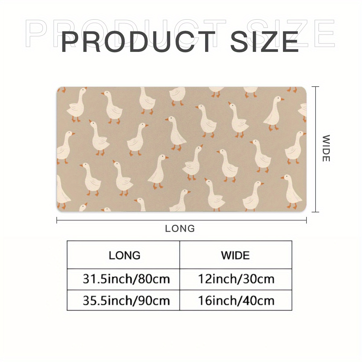 Goose Flock Pattern Desk Mat N - Desk Setup Beige recension och pris