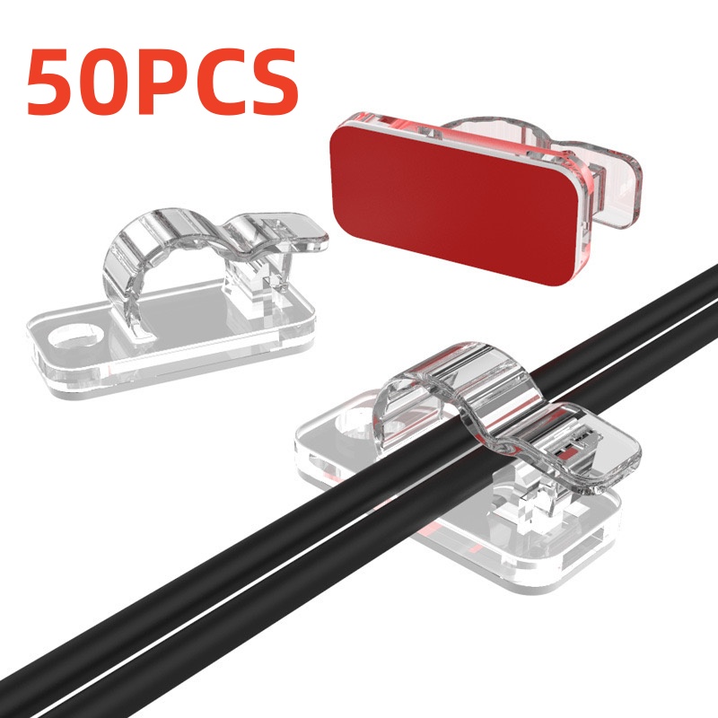 10/50PCS Cable Organizer Clips - Desk Setup Cable Management recension och pris