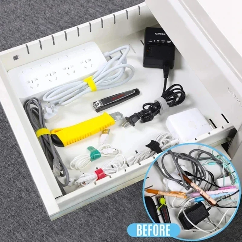 10/30/50PCS USB Cable Organize - Desk Setup Cable Management recension och pris