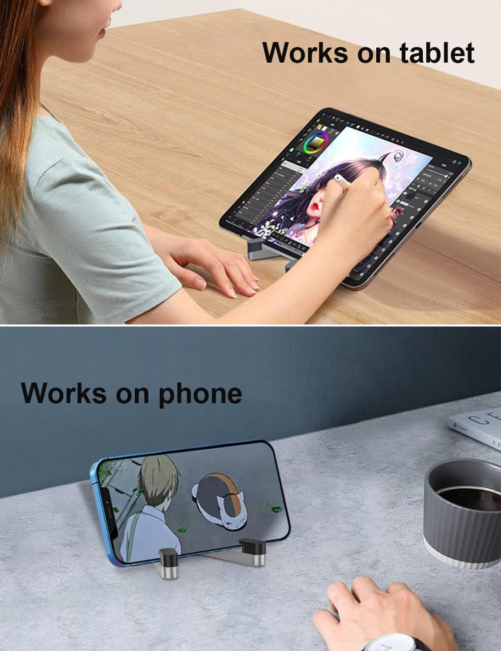 Foldable Aluminum Cell Phone S - Desk Setup Table recension och pris