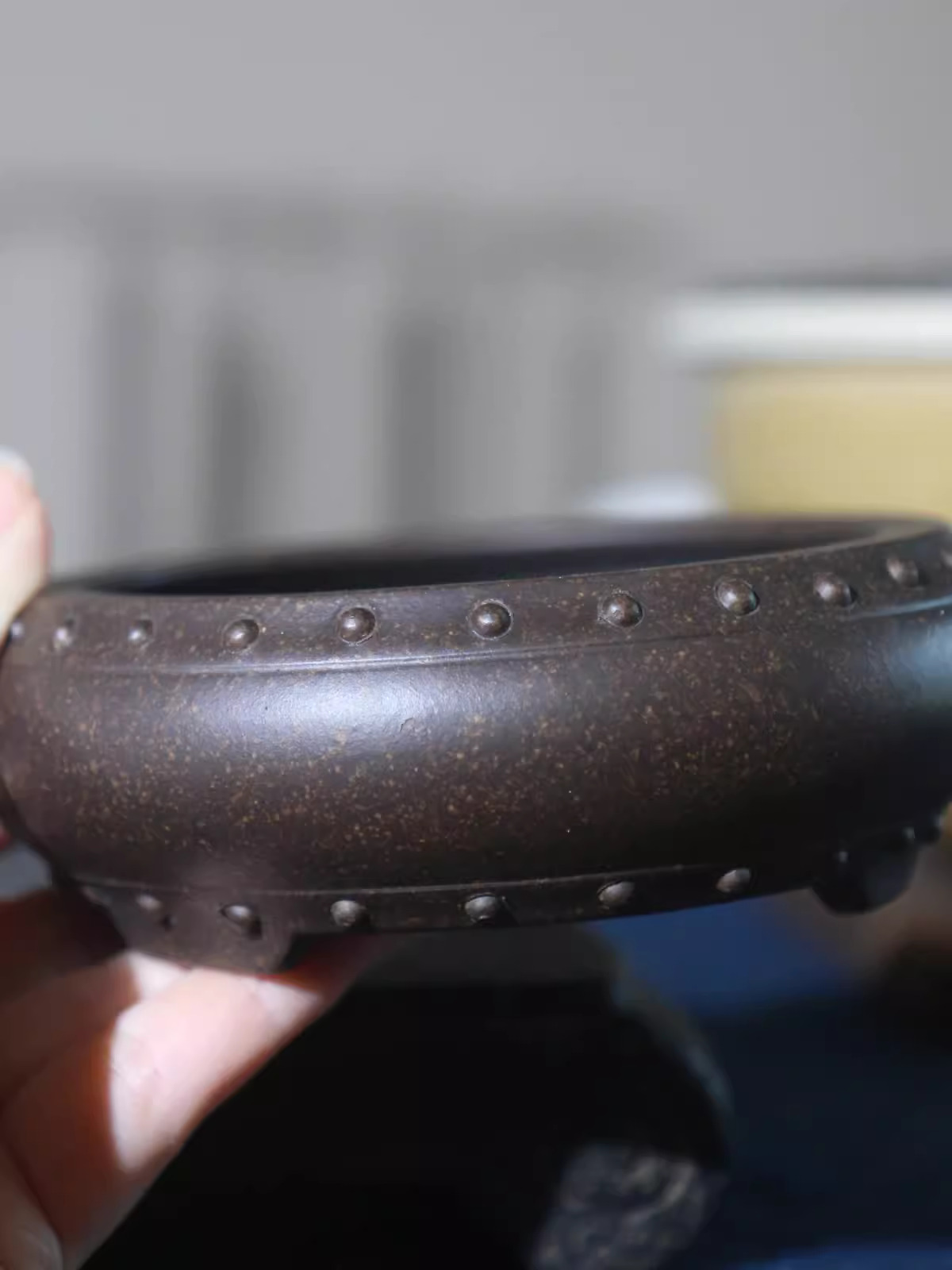 Ceramic Circle Bonsai Pot, Mad - Desk Setup Green recension och pris