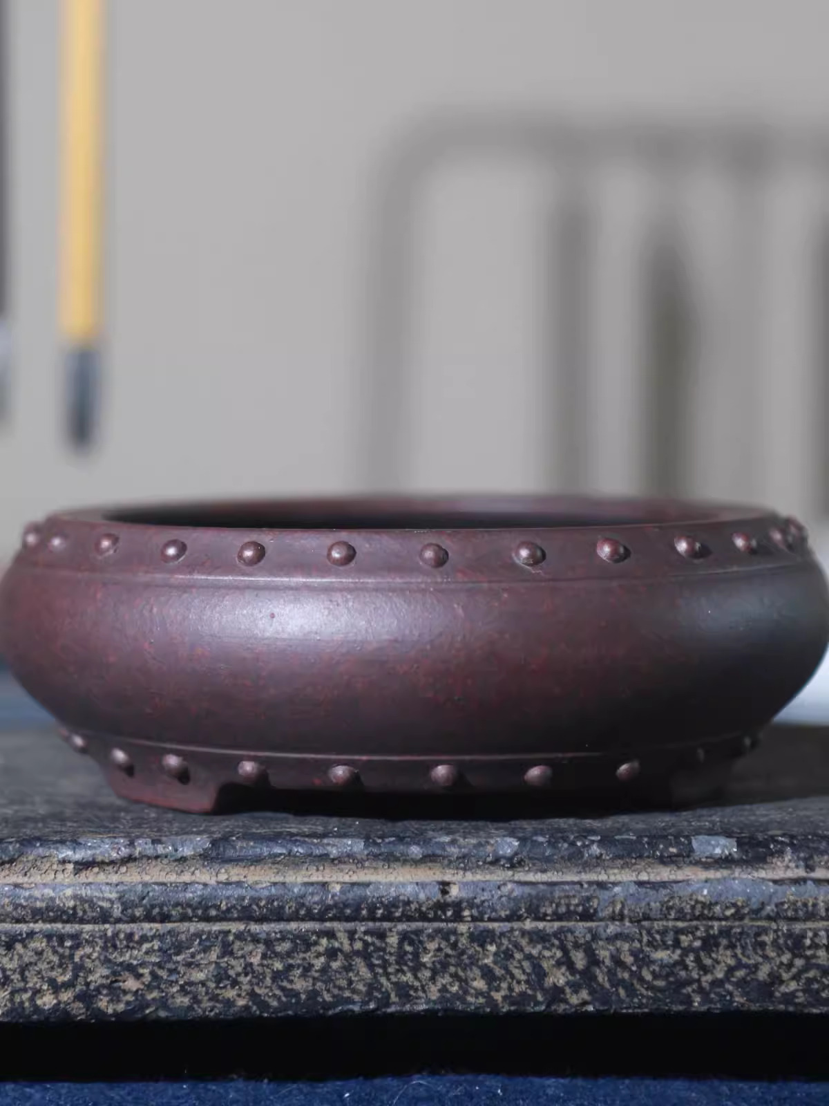 Ceramic Circle Bonsai Pot, Mad - Desk Setup Green recension och pris