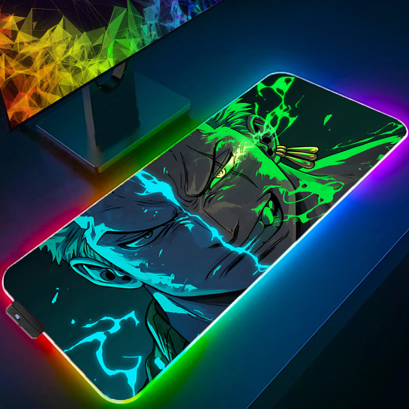 ONE PIECE Zoro Mouse Pad RGB G - Desk Setup Mat recension och pris