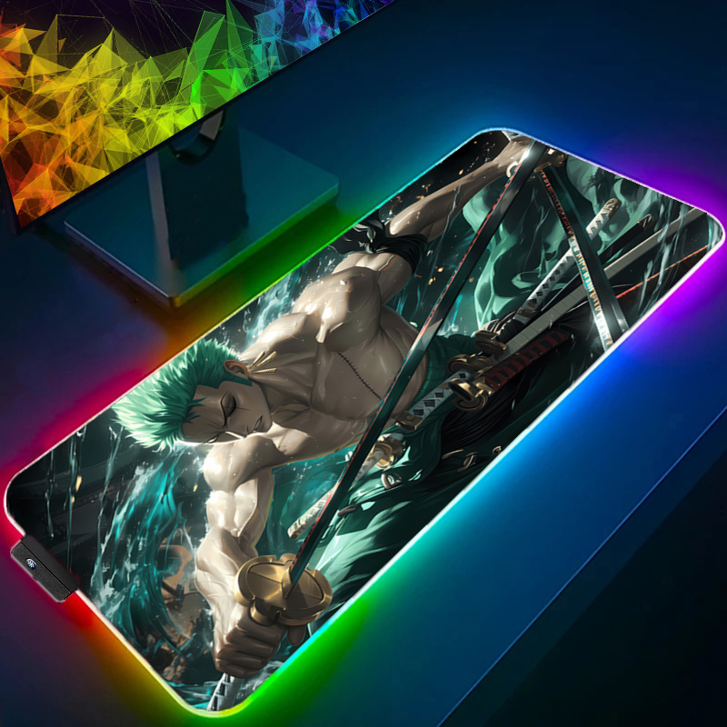 ONE PIECE Zoro Mouse Pad RGB G - Desk Setup Mat recension och pris