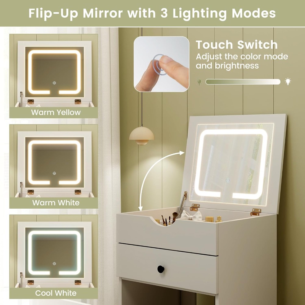 Small Vanity Desk Set, Makeup  - Desk Setup In Small Bedroom recension och pris