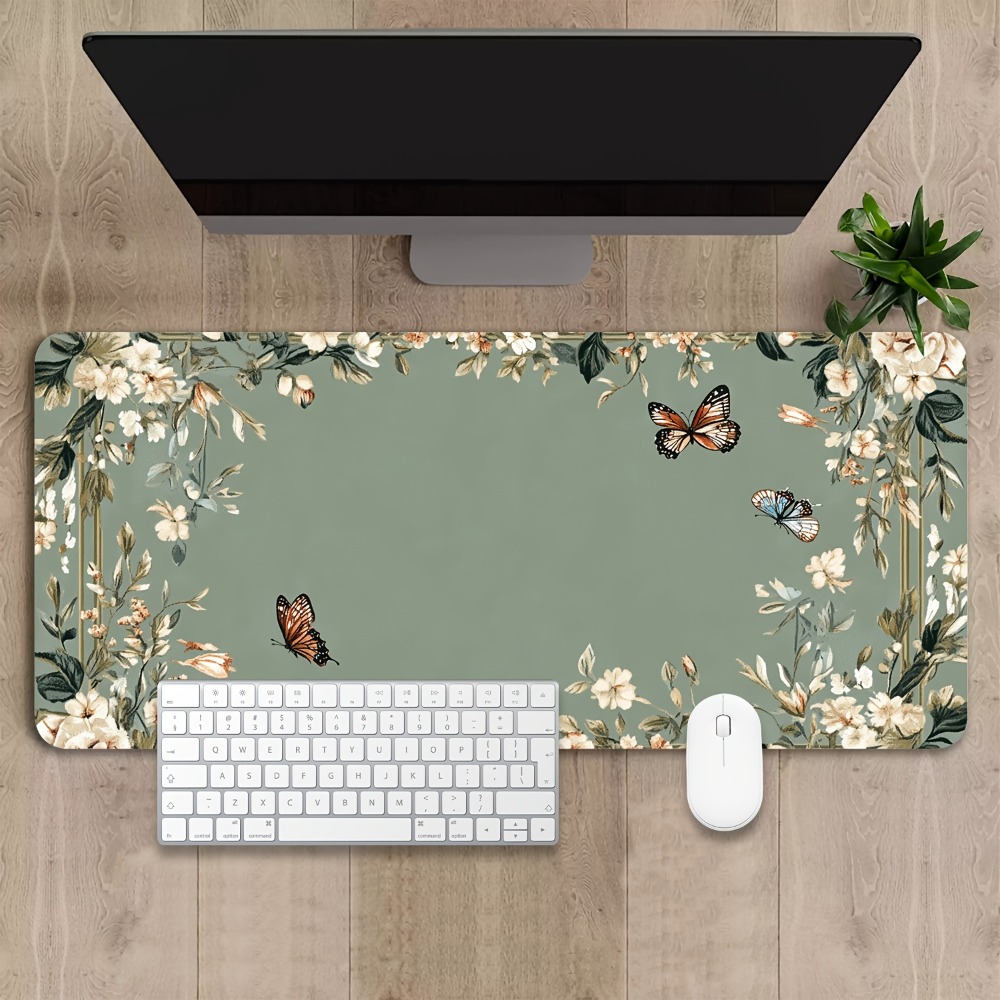 Plant table mat with butterfly - Desk Setup Art recension och pris