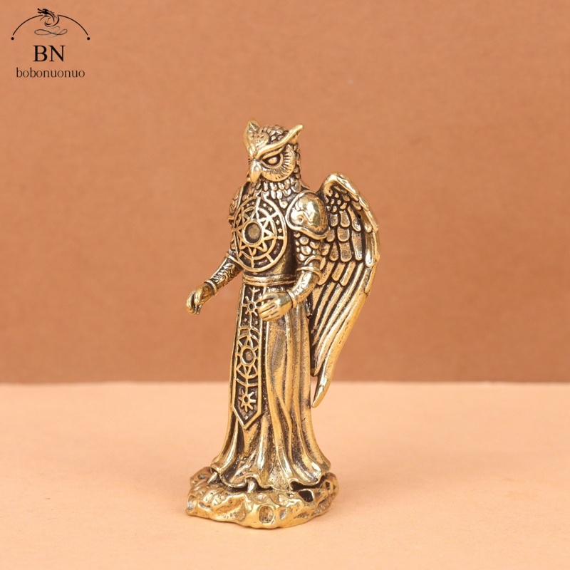 Retro Brass Owl Knight Prophet - Desk Setup Retro recension och pris
