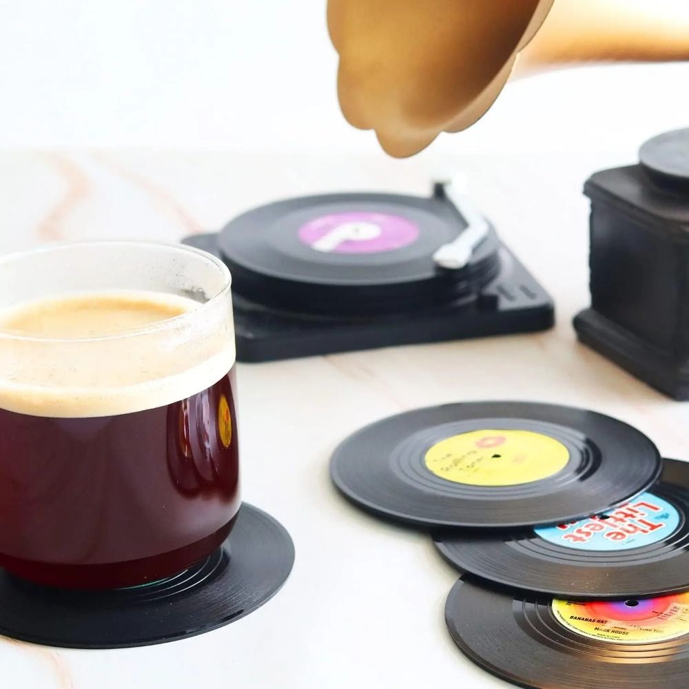 2/4/6PCS Retro Vinyl Record Cu - Desk Setup Retro recension och pris