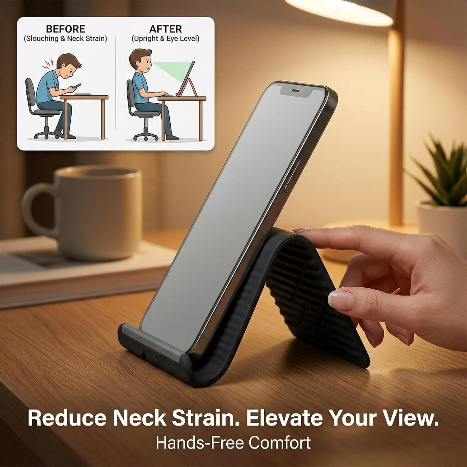 Flexible Foldable Silicone Pho - Desk Setup Table recension och pris