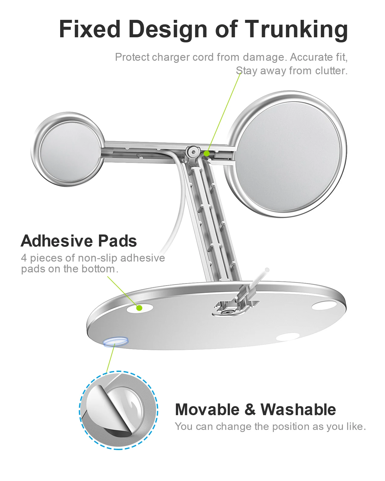 EWA 2-in-1 Desktop Phone Stand - Desk Setup Table recension och pris
