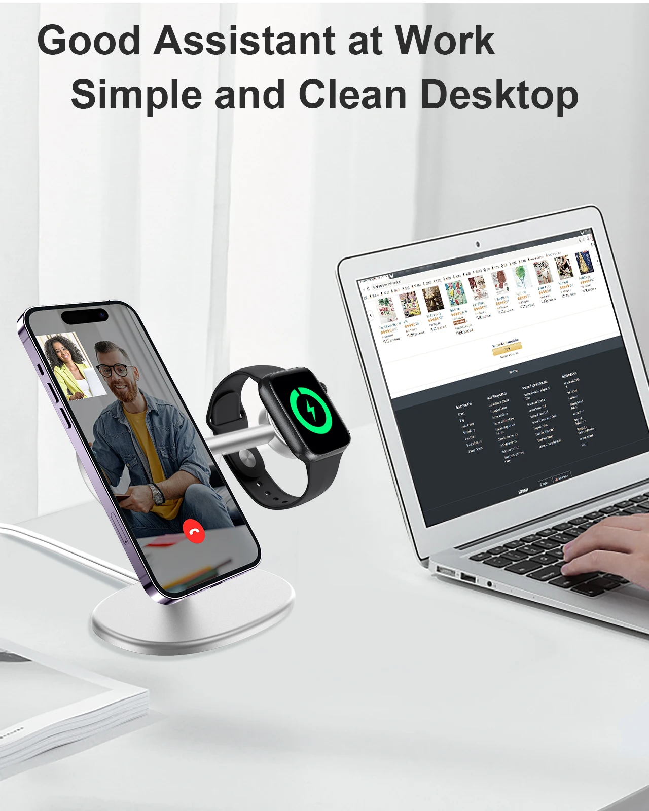 EWA 2-in-1 Desktop Phone Stand - Desk Setup Table recension och pris