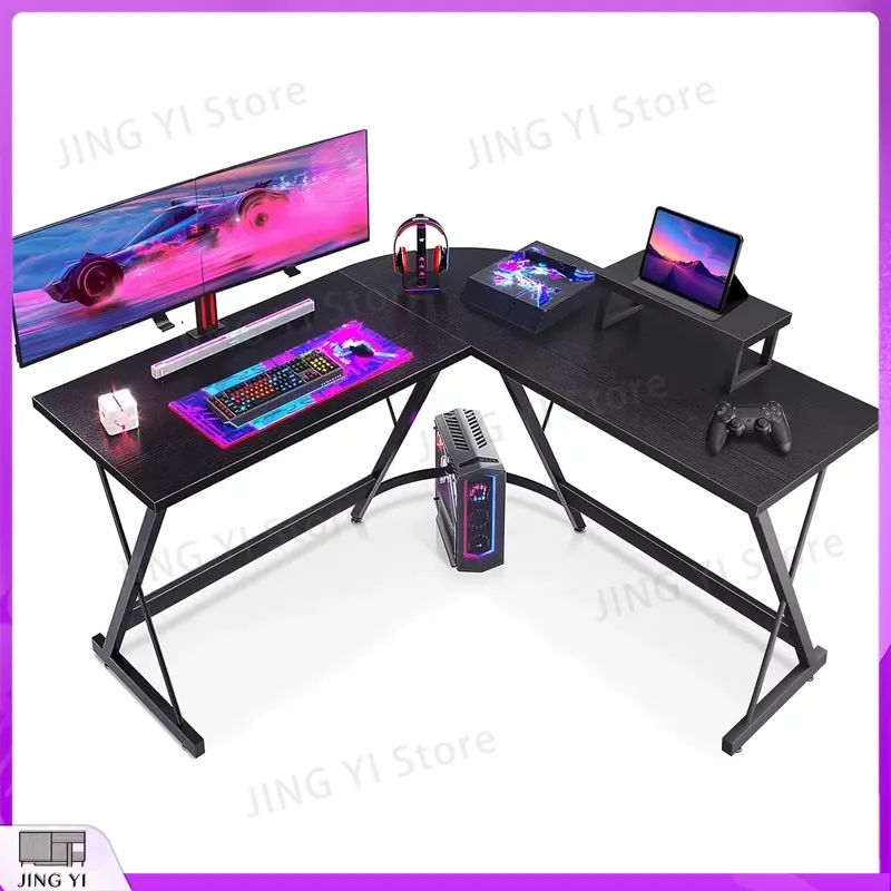 L Shaped Gaming Desk with Moni - L Shaped Desk Setup recension och pris