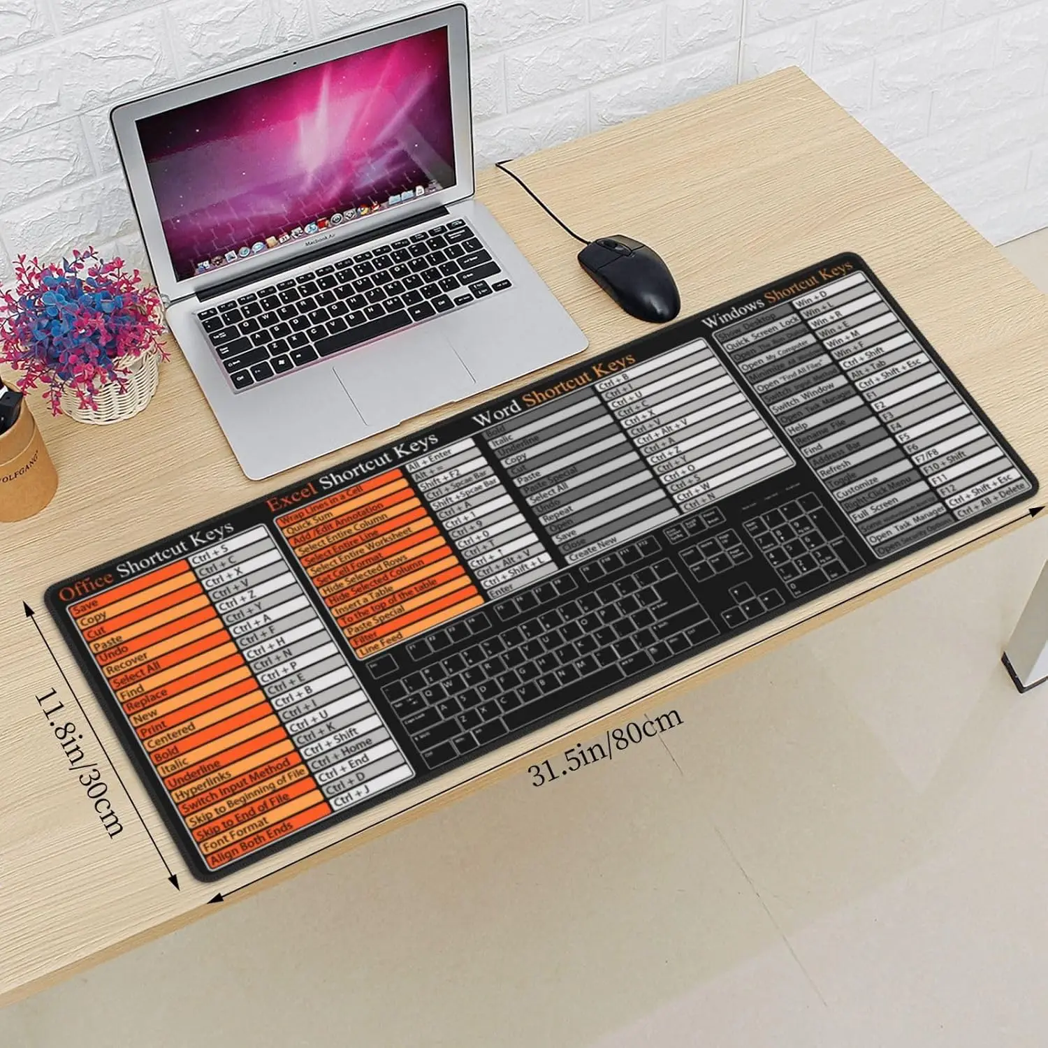 Stylish Office Shortcut Keys R - Desk Setup Reference recension och pris
