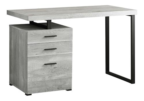 Computer Desk with File Cabine - Desk Setup Grey recension och pris