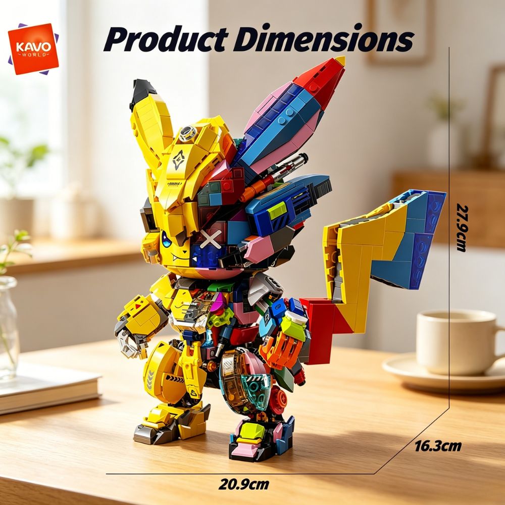 KAVOWORLD 1505PCS DIY Mecha Mo - Desk Setup Build recension och pris