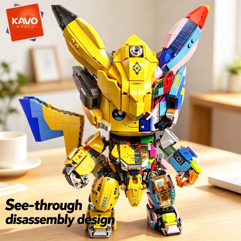 KAVOWORLD 1505PCS DIY Mecha Mo - Desk Setup Build recension och pris