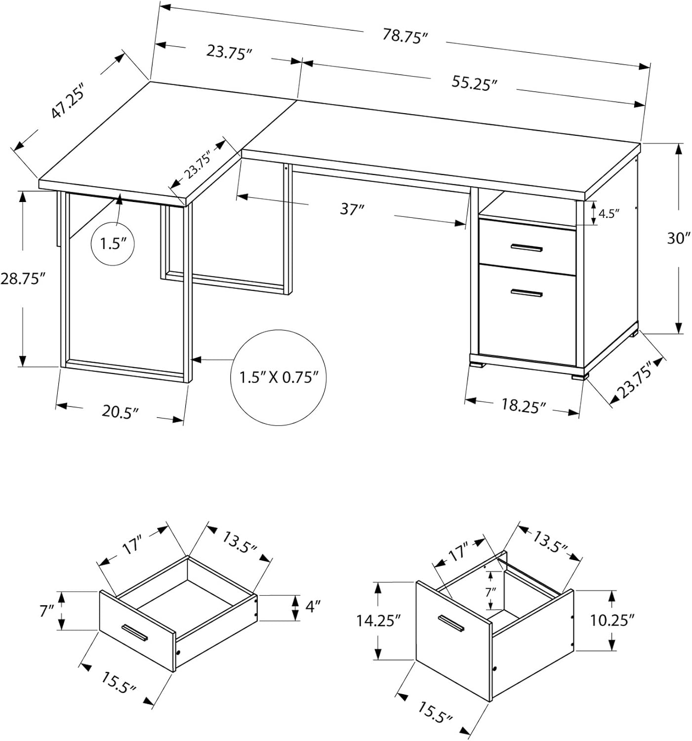 I 7257 Computer Desk, Home Off - L Shaped Desk Setup recension och pris