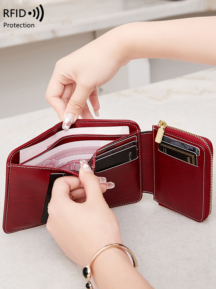 RFID Retro Women's Wallet Thre - Dual Phone Holder recension och pris