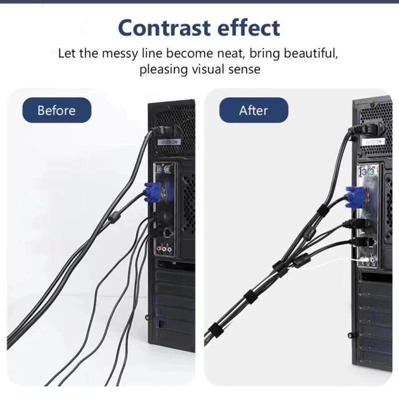 Cable Organizer Ties Tearable  - Desk Setup Cable Management recension och pris