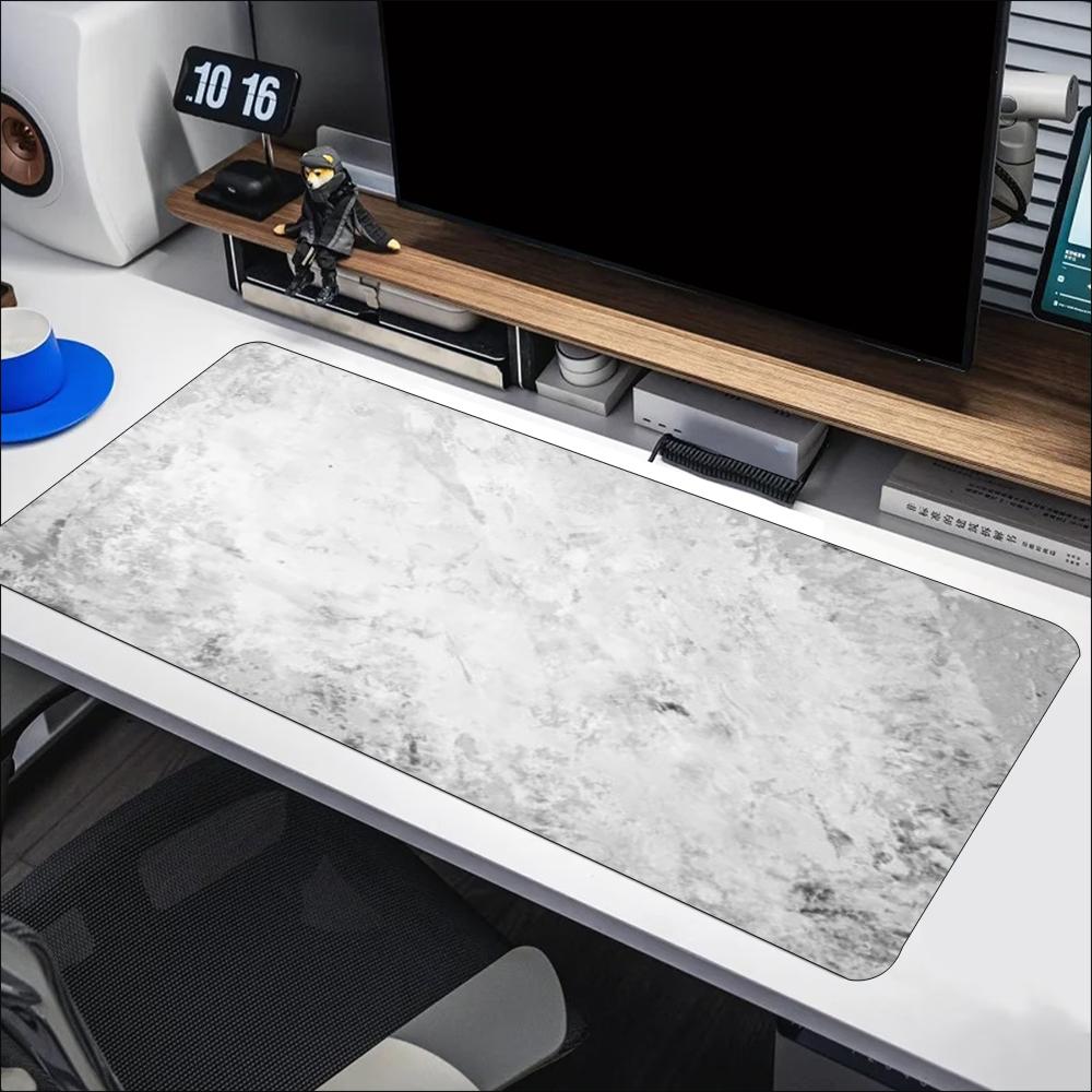 Minimalist Grey Marble Texture - Desk Setup Grey recension och pris