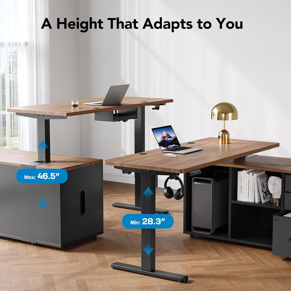 55 Inch L Shaped Standing Desk - L Shaped Desk Setup recension och pris