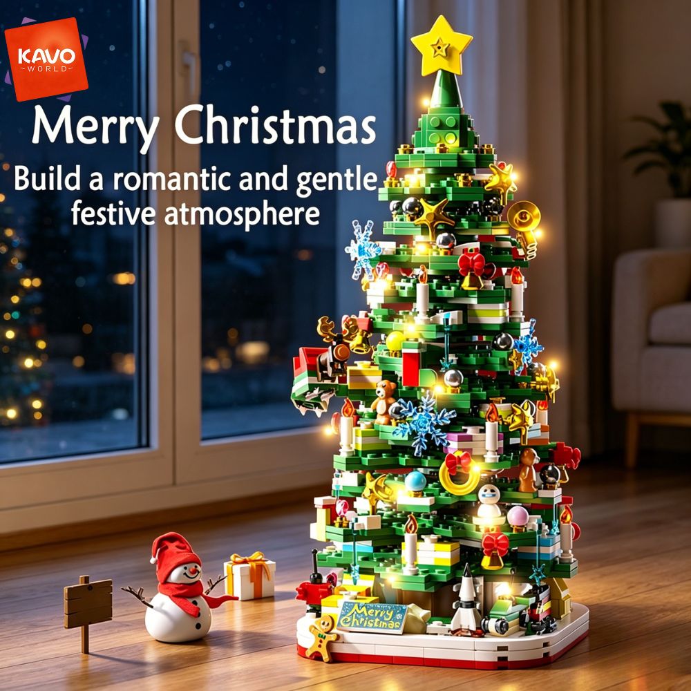 KAVOWORLD 1024pcs Christmas Tr - Desk Setup Build recension och pris