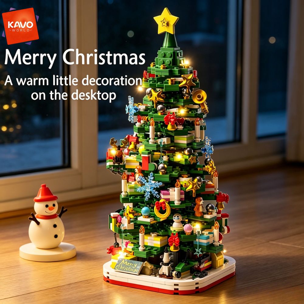 KAVOWORLD 1024pcs Christmas Tr - Desk Setup Build recension och pris