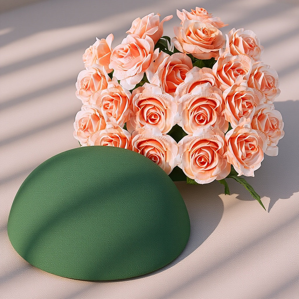 2Pcs Green Half Round Floral D - Desk Setup Green recension och pris